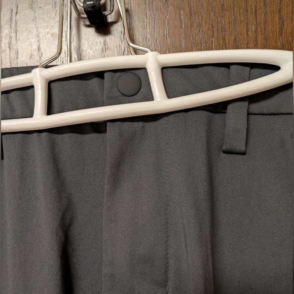 Stylus Men's Charcoal Gray Dress Pants Slim Fit Flat Front 32 X 30 Business - Picture 2 of 7